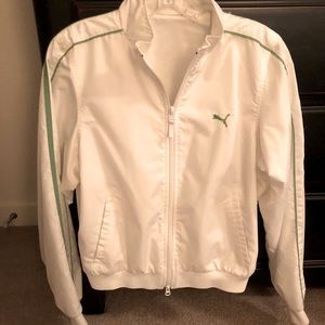 White puma running jacket